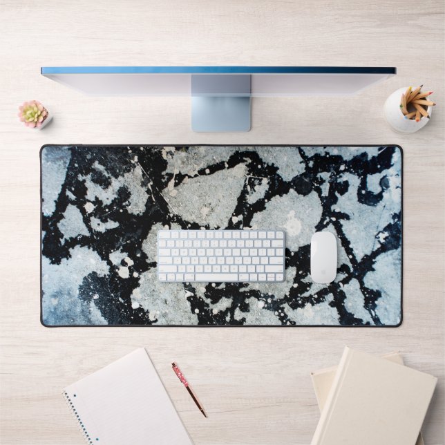     Pollock Style Stains Concrete Loft Modern Grey Desk Mat (Office 1)