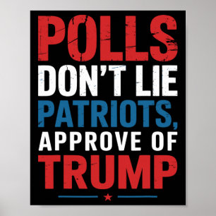 Polls Don’t Lie Patriots Approve Of Trump Funny 4t Poster