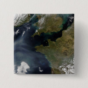 Pollution off France 15 Cm Square Badge