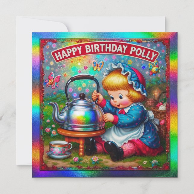 POLLY ~ Birthday Card ~ Nursery Rhyme ~ (Front)