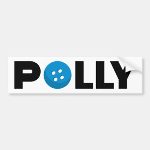 Polly button bumper sticker