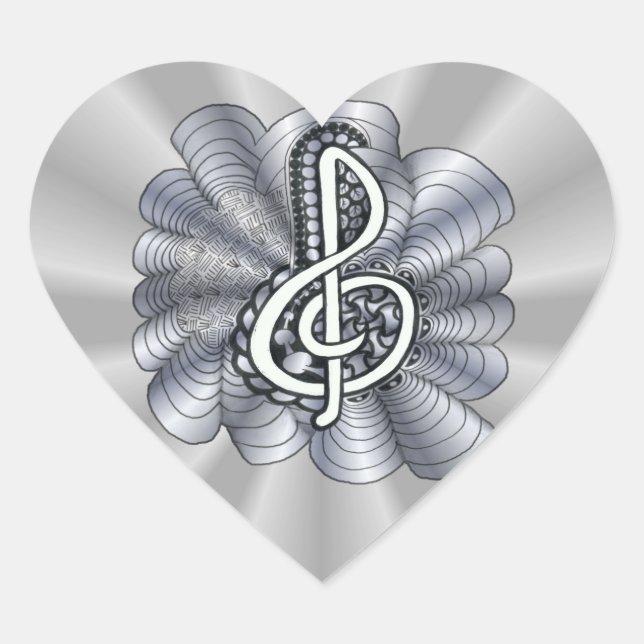 pollywollydoodles heart sticker (Front)