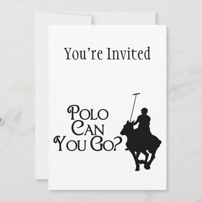 Polo Can You Go Invitation (Front)