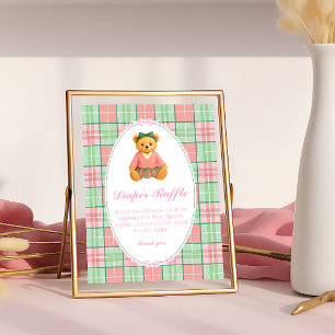 Polo Girl Teddy Bear Diaper Raffle Poster