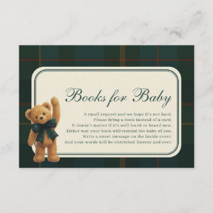 Polo Heritage Teddy Bear Books for Baby Boy Enclosure Card