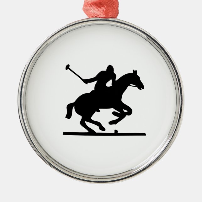 Polo Horse Metal Tree Decoration (Front)
