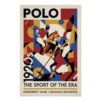 Polo in Bauhaus style (1920) Poster