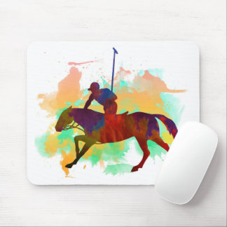 Polo player mouse pad