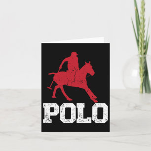 Polo Players Horseback Riding Horse Equestrian Spo Card