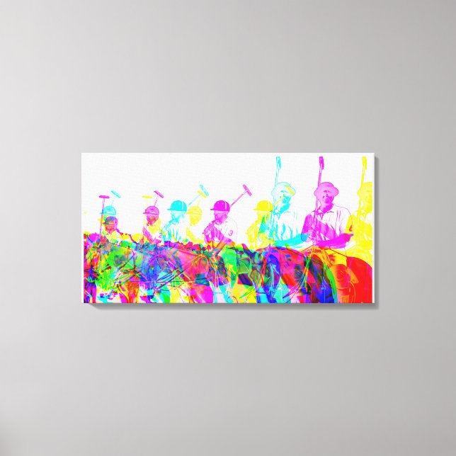 Polo Players Wall Art Canvas Print (Front)