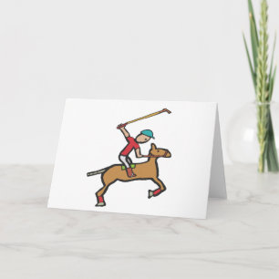 Polo Playing Horse and Rider Card