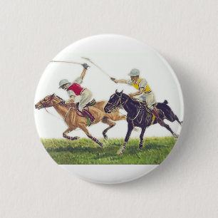 Polo Ponies 6 Cm Round Badge
