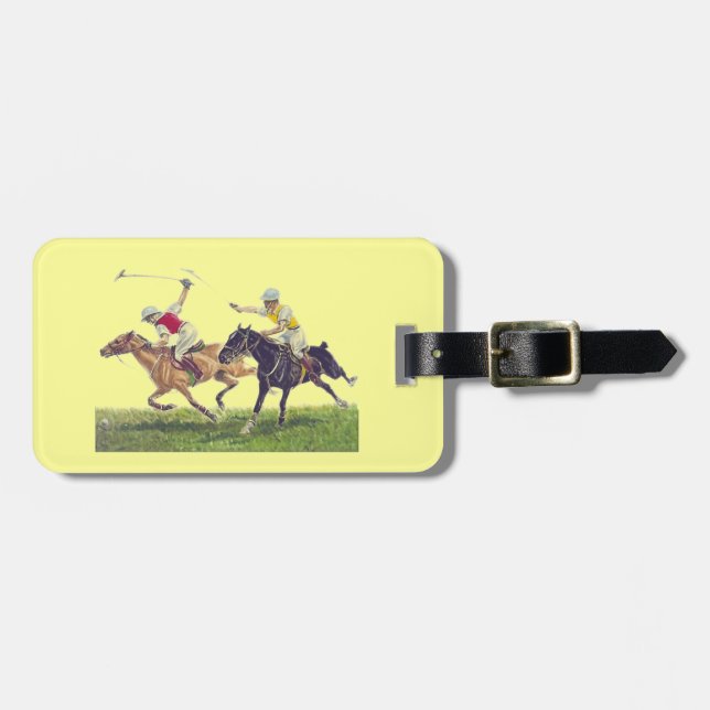 Polo Ponies Luggage Tag (Front Horizontal)