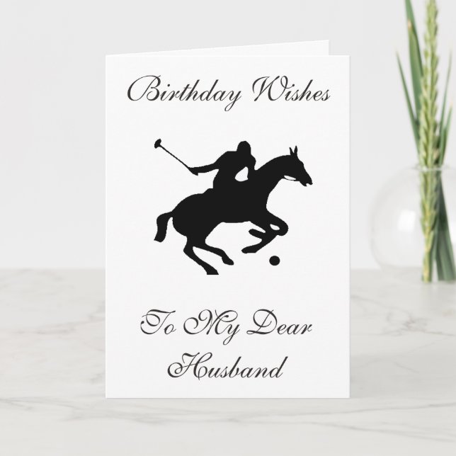 POLO PONY HUSBAND GREETING CARD (Front)