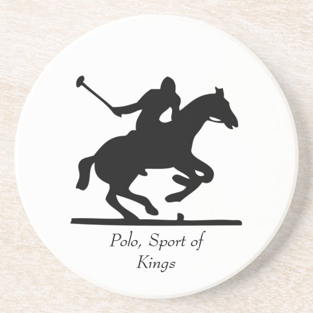 Polo Pony large glass and mug coaster (Front)