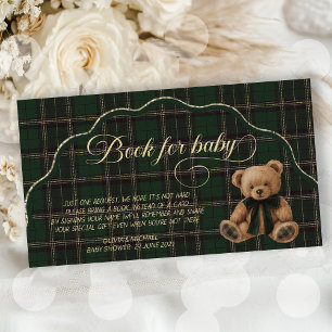 Polo Teddy Bear Classic Baby Shower book for baby Enclosure Card
