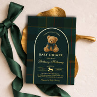 Polo Teddy Bear Tartan Check Baby Shower