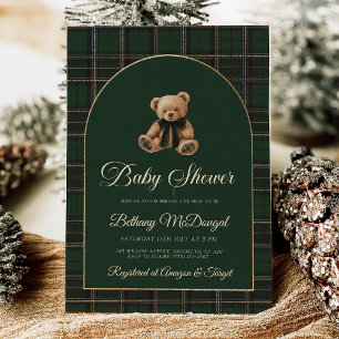 Polo Teddy Bear Tartan Preppy Baby Shower