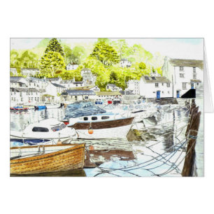 'Polperro Reflections' Card