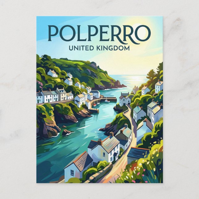 Polperro United Kingdom Postcard (Front)