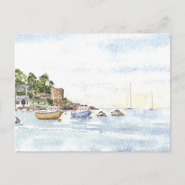 'Polruan Castle' Postcard (Front)