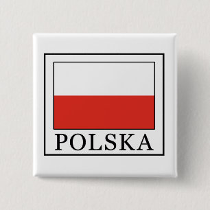 Polska 15 Cm Square Badge