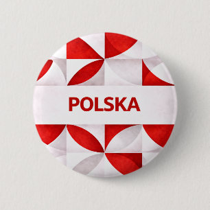 Polska 6 Cm Round Badge