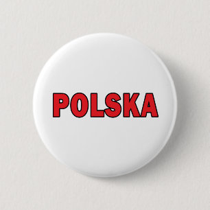 Polska 6 Cm Round Badge
