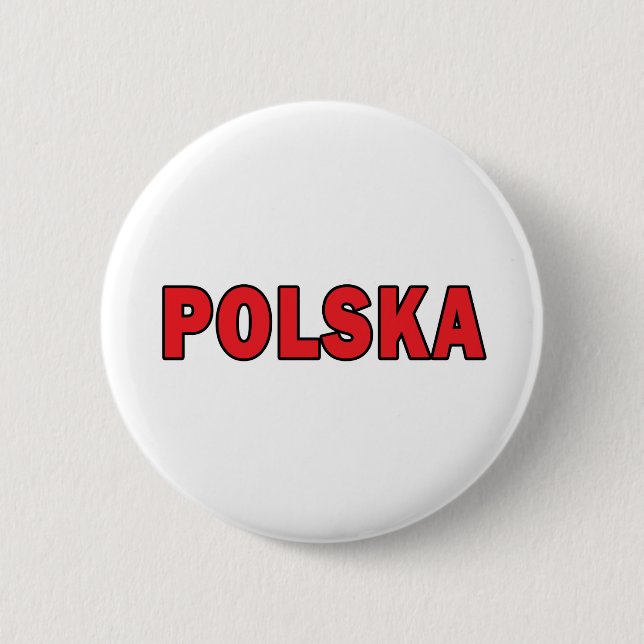 Polska 6 Cm Round Badge (Front)