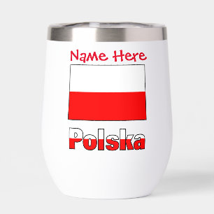 Polska and Polish Flag Red Personalisation Therm