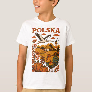 Polska Autumn Folk Countryside T-Shirt