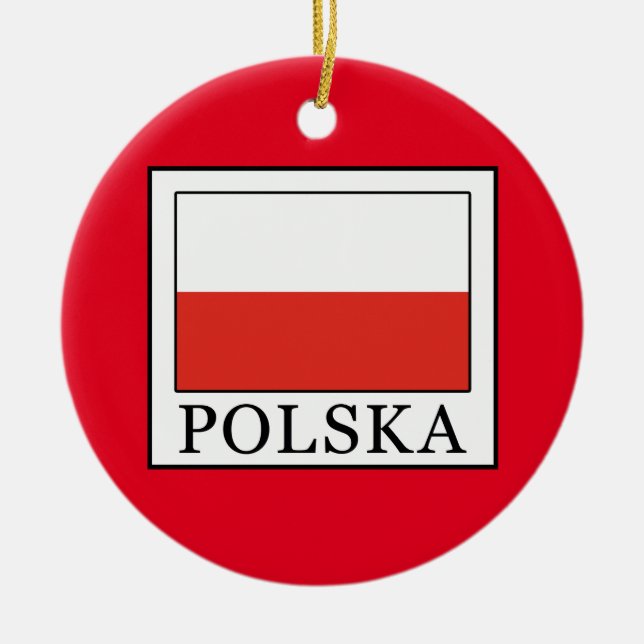 Polska Ceramic Tree Decoration (Front)