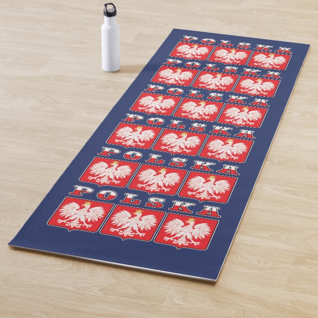 Polska Eagle Flag Shields Yoga Mat (In Situ)