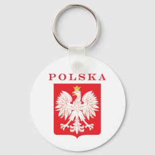 Polska Eagle Red Shield Key Ring