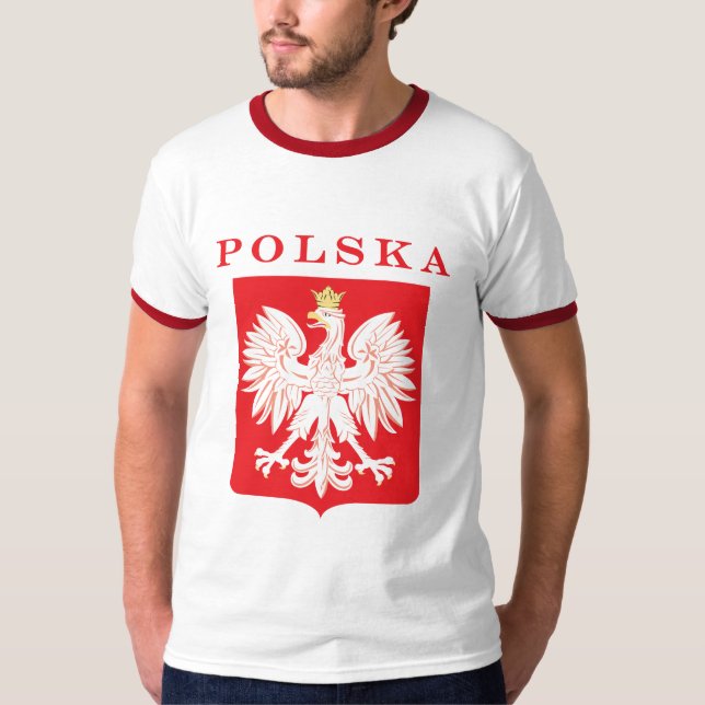 Polska Eagle Red Shield T-Shirt (Front)