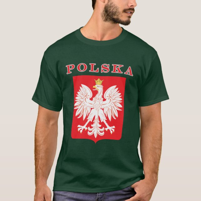 Polska Eagle Red Shield T-Shirt (Front)