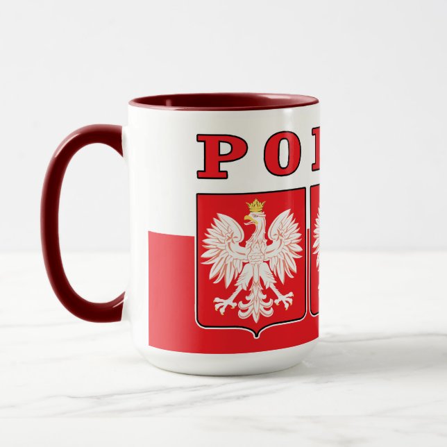 Polska Eagle Shields Mug (Left)