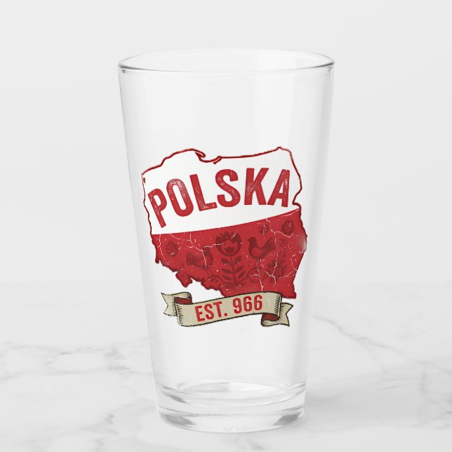 Polska Est. 966 Coffee Mug Glass (Front)