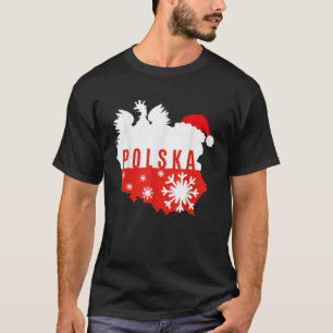 Polska Flag Eagle Country Pride Santa Hat Christma T-Shirt