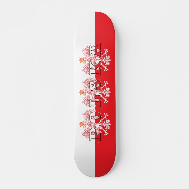 Polska Flag Red Eagles Skateboard (Front)