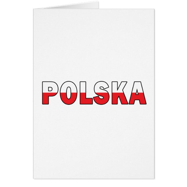 Polska in Polish Flag Colours (Front)
