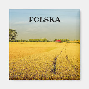 Polska Poland Countryside village field landscape Magnet
