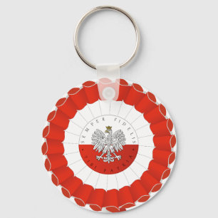 Polska Polish Poland Independence Day Cotillion Key Ring
