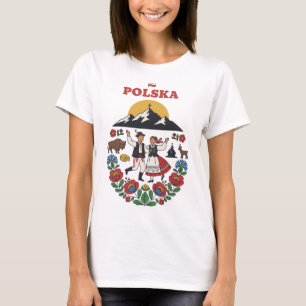 Polska Tatra Folk Mountain Art T-Shirt