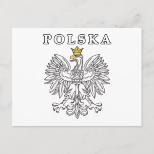 Polska With Polish Eagle Postcard
