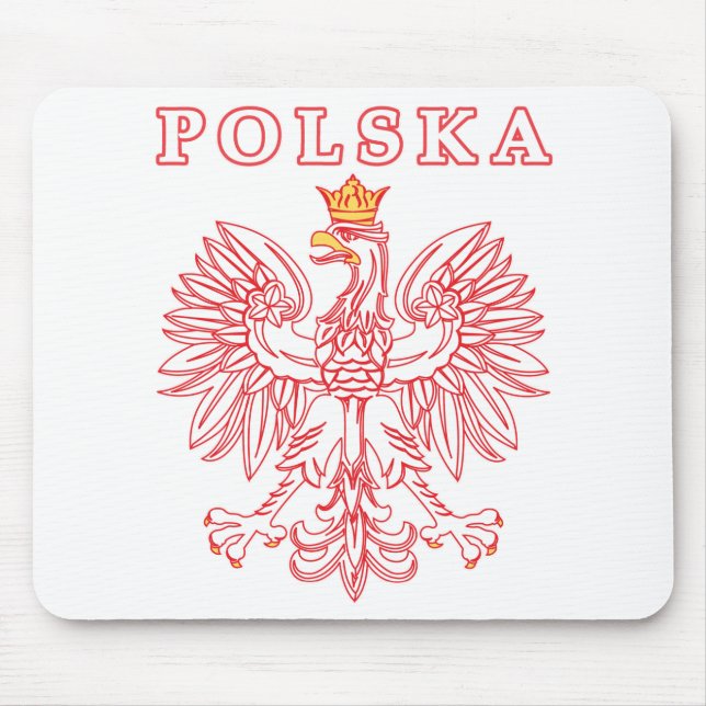Polska With Red Polish Eagle Mouse Pad (Front)