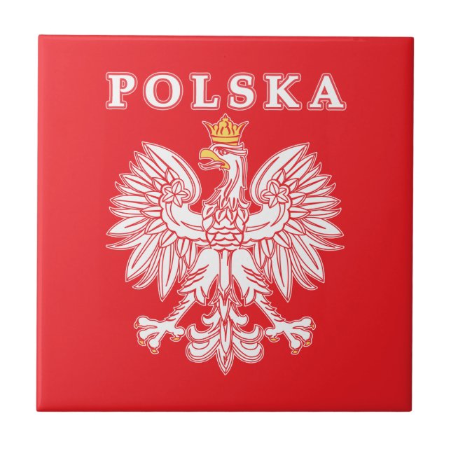 Polska With Red Polish Eagle Tile (Front)