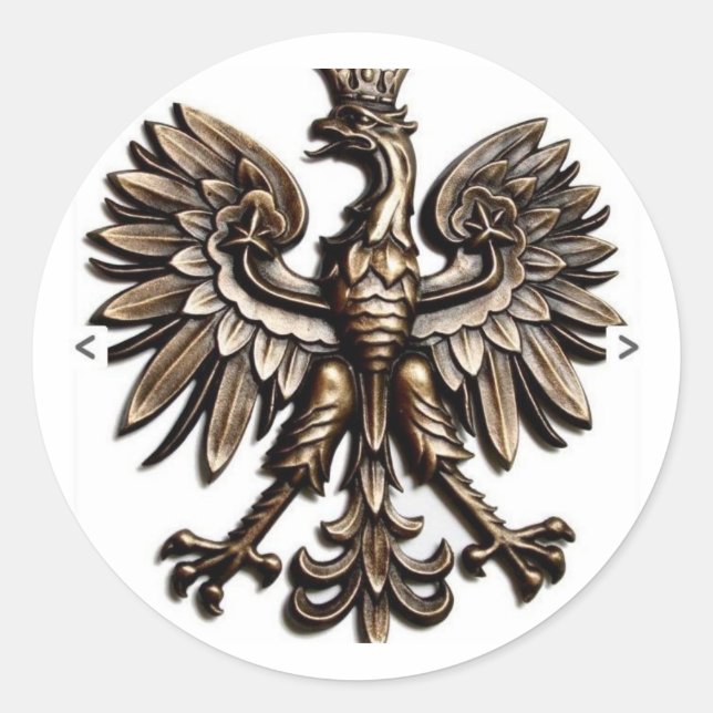 Polski orzelek classic round sticker (Front)