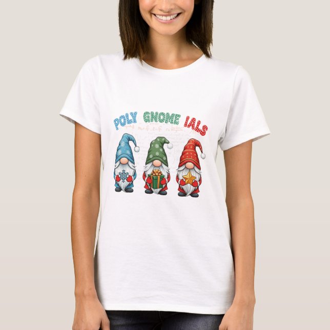Poly-gnome-ials Algebra Teacher Calculus Funny Mat T-Shirt (Front)