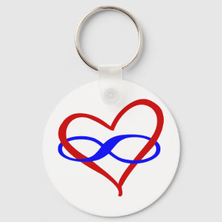 Poly Heart Infinity Key Ring